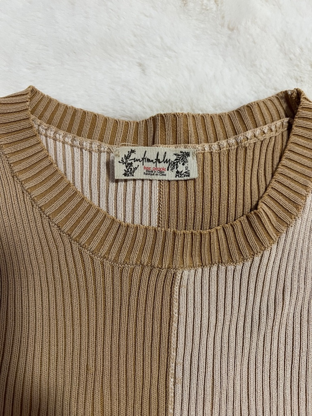 Free People Colorblock Ribbed Bodysuit - Picture 2 of 2